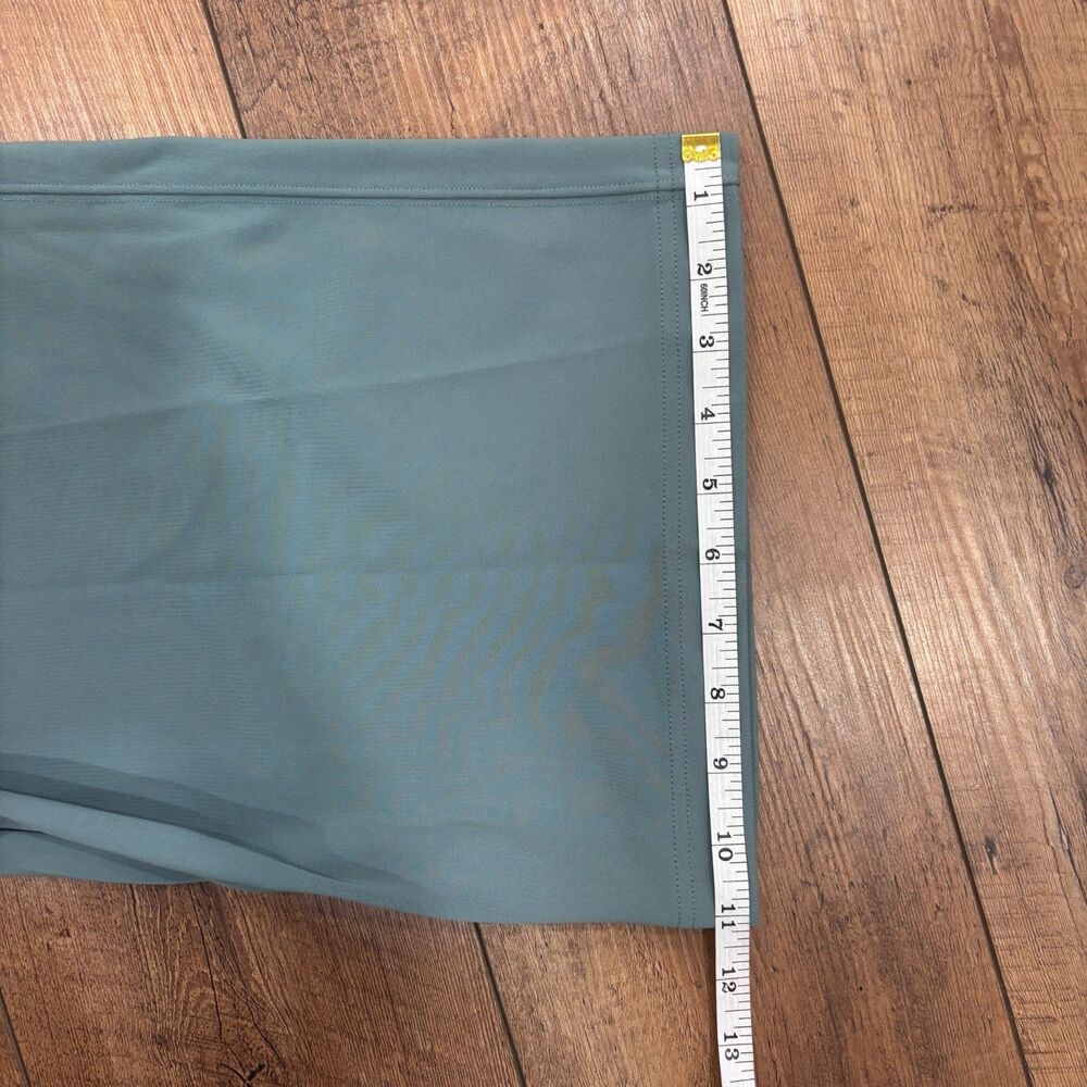 Athleta Women's L Soft Venice High Rise Wide Leg Sage Green Zip Pockets READ - Picture 11 of 11